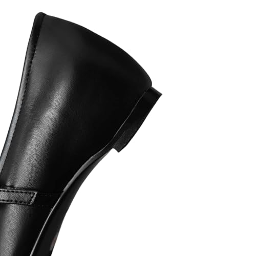 TinaCus Handmade Women's Genuine Leather Comfortable Square Toe Adjustable Buckle Dress Mary Jane Flats Shoes3