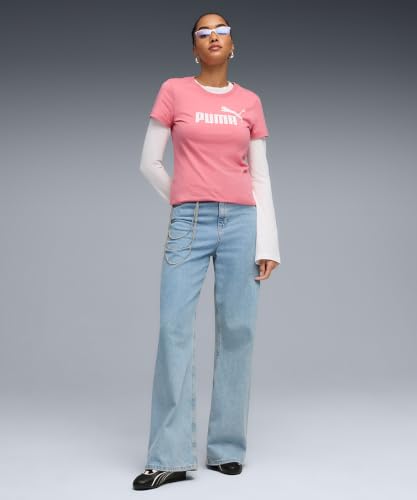 Image of Puma Women Cotton Letter Print Regular Fit Tees