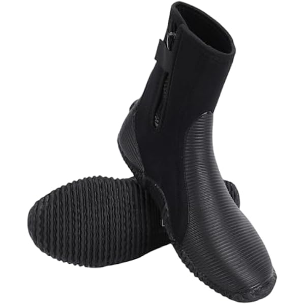 Luqeeg Buty do Nurkowania z Neoprenu o Grubości 5 Mm, Buty do Wody z wysoką cholewką i antypoślizgową podeszwą Nurkowania z rurką i Surfingu, Wody ze Wzmocnionymi Palcami o Zwiększonej Trwałości dla
