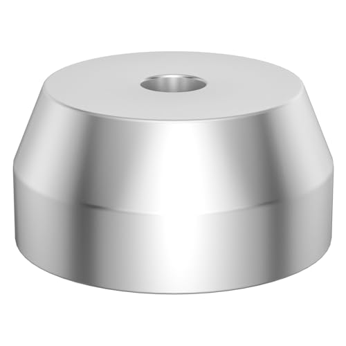 Estabilizador de Tocadiscos Adaptador Aluminio 45 RPM Peso del tocadiscos Para Centrar Placas (Plata)