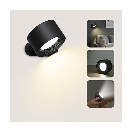 Feallive LED Wandleuchte Innen, Wandlampe mit Akku 1 Stück,Touch Control 3...