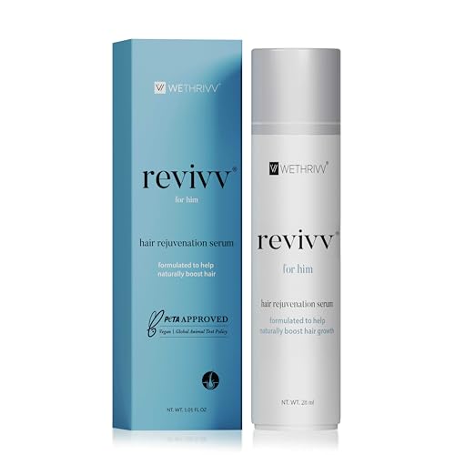 REVIVV Hair Growth Serum for Men, Starter 1-Pack, 100% Natural