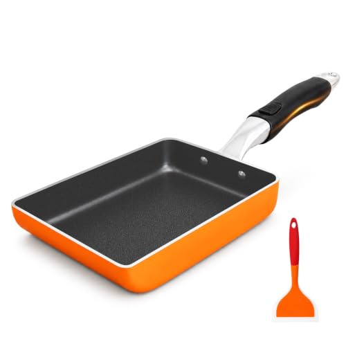 Image of Aihomo Tamagoyaki Japanese Omelette Pan, Medium Nonstick Egg Pan, Induction