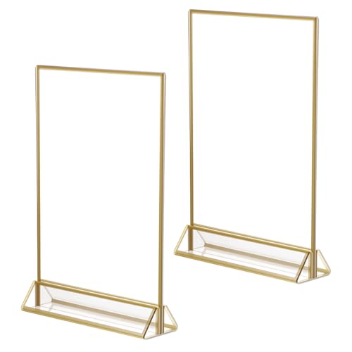 Support double face acrylique transparent fini les menus qui tombent