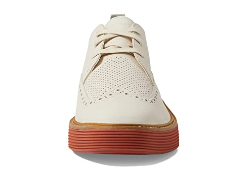 Cole Haan Originalgrand Platform Wing Tip Oxford Egret Nubuck/Cinnabar 8 B (M)
