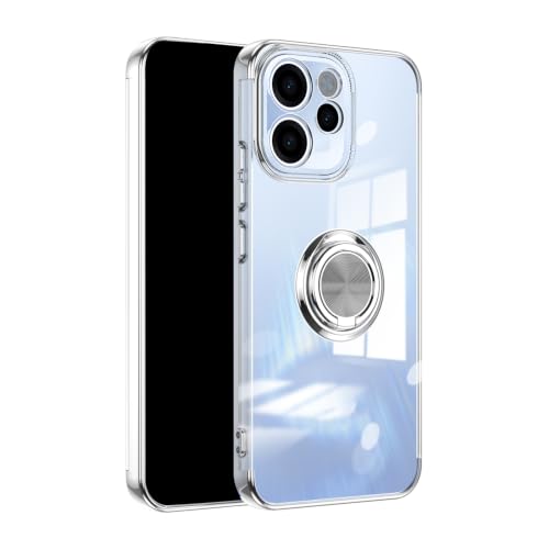 CYBERGARAGE�EFor Reno15 A 5G �N���A�P�[�X ���b�L ���� �J�o�[ �����O�t�� �X�^���h�@�\ TPU�\�t�g�P�[�X �}�O�l�b�g���ԍڃz���_�Ή� ���� ������ For �I�b�| ���m15A(�V���o�[)