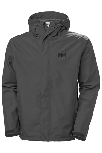 Helly Hansen Seven J Herren-Regenjacke, wasserdicht, winddicht, atmungsaktiv, 980 Dunkelbraun, L