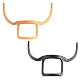 LIUZONGIN 2 Pack Men's Beard Styler and Hairline Shaping Tool - Facial Hair Outline Template, Styling Tools, Goatee Groomer (Black and Orange)