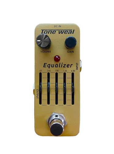 TONE WEAL MINI Pedal Series—AEQ boosts missing frequencies in your acoustic guitar tone with a 5-band EQ, main enhancer button, and volume knob. Designed and made in Taiwan.