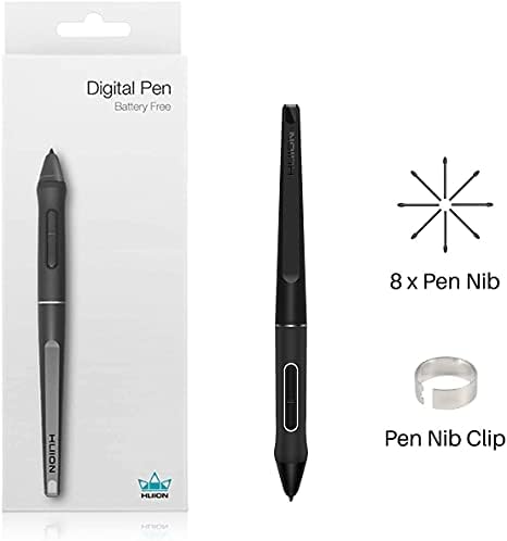 HUION PW517 Battery-Free Stylus Digital Pen for HUION Graphics Drawing Display Kamvas 12, Kamvas 13, Kamvas 16(2021),Kamvas 22, Kamvas Pro 13&16(2.5K), Kamvas Pro 24(4K)