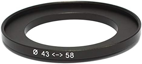 Pixco 43mm-58mm Reverse Adapter Lens Reversing Ring-Step up Metal Filter Adapter Ring 43mm Lens to 58mm Accessory-43mm Lenses (43mm-58mm)