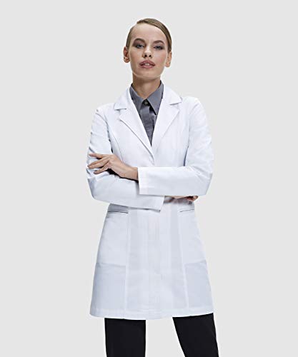 Dr. James Women’s Lab Coat, Tailored Fit, Feminine Design, White, 33 Inch Length (6) - Thumbnail 3