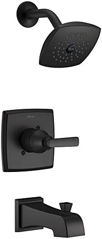 DELTA FAUCET T14464-BL Ashlyn Monitor 14 Series Tub and Shower Trim Tub & Shower, Without Rough, Matte Black