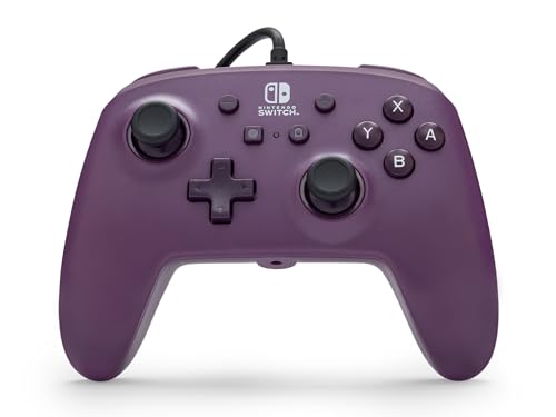 PowerA Manette filaire améliorée pour Nintendo Switch - Violet Cosmique, manette de jeu, manette de jeu, manette filaire, sous licence officielle