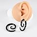 NewZenro 2PCS Black Spiral Snail Surgical Stainless Steel Ear Tapers Plugs Tunnels Expander Hanger Gauges Earrings Stretching Body Piercings Punk Fashion Jewelry for Women Men (4g(5mm))