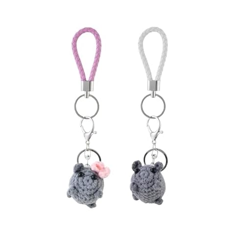 PUCAPOCO Sad Hamster Meme Keychain Fun Meme Im Just A Girl Keychains Cute Y2k Funny Keyrings Bag Charms Accessories 6PCS (Style2) Cover