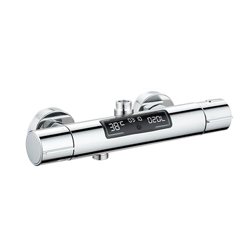 Mitigeur thermostatique douche grand format avec affichage digital de la température eau
