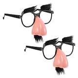 SUPVOX 2Pcs Funny Clown Glasses Unique Halloween Eyeglasses for Adults Party Accessory for Birthdays and Festivals Interactive Prank for Memorable Celebrations