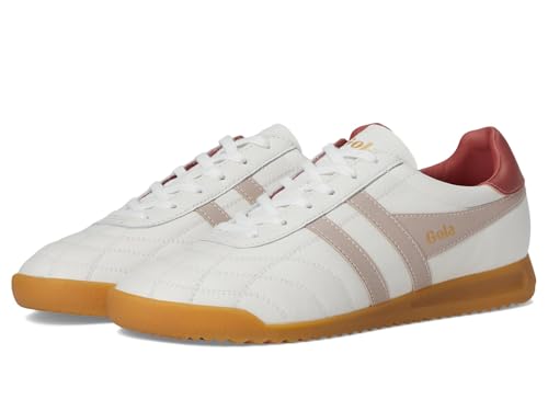 Gola Women's Stadium Sneaker, White/Rose/Clay, 8.5