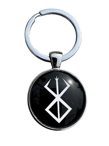 Patch Nation Berserk Berserker Brand of Sacrifice Norse Rune Viking Metal Keychain Keyring (White)