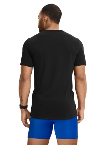 Jockey Camiseta masculina de algodão stretch gola V - pacote com 3, Preto, G