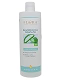 FLORA Bagnoschiuma Delicato e Neutro per Tutta la Famiglia | Ipoallergenico e Senza Profumo | Ricarica Eco da 1L con Aloe Vera BIO | Formula Vegana per Uomo, Donna, Bambino, Neonato | pH 5.5