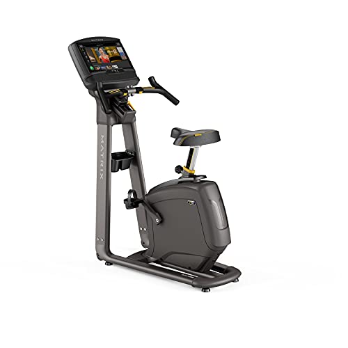 Matrix Fitness U30 Upright Bike with XIR | 16" Touchscreen (WiFi+BT+HDMI) | Club-Quality, Stable Dual Form Frame, Comfort Arc Seat | Ideal for Long Rides and High Calorie Burn