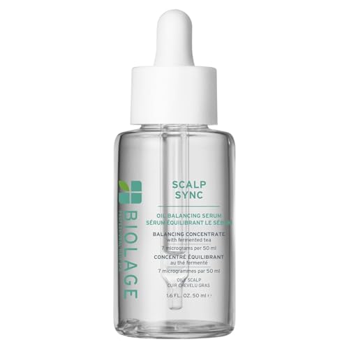 Biolage Scalp Sync Oil Balancing Serum - Absorbs Excess Oil, For Oily Scalp, Fermented Tea Blend, Vegan & Paraben-Free, 1.6 Fl Oz