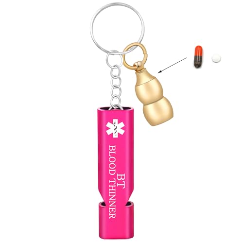 Vivaday SOS Whistle Airtight Pill Bottle Emergency Medical Keychain |