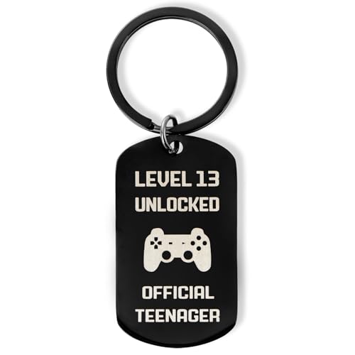 GEBETTER 13th Birthday Gifts for Boys Keepsake Keyring Birthday Presents 13th Funny Birthday Gifts for Men Keychain