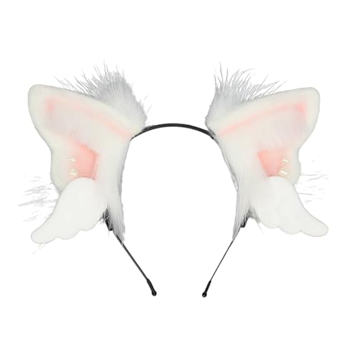 WTWU Maid Hairhoop Wing Cats Ear Hairband Bendable Ear Headband Costume Hairhoop Girl Theme Party Headpiece Fashion Accessory
