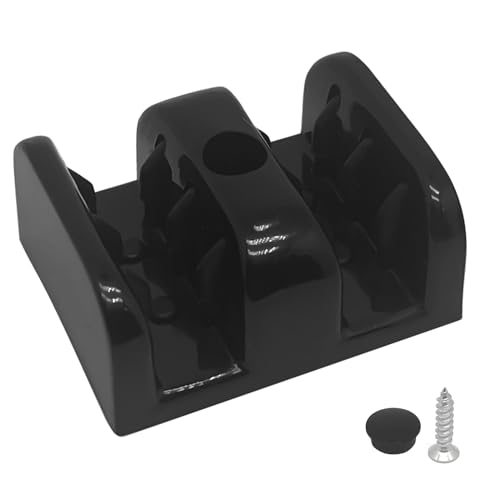 2 blocchi anti-collisione per porta della doccia, larghezza 50 mm, paraurti scorrevole in vetro con viti M4 x 16 mm, per porte in vetro doccia da 8 mm (nero)