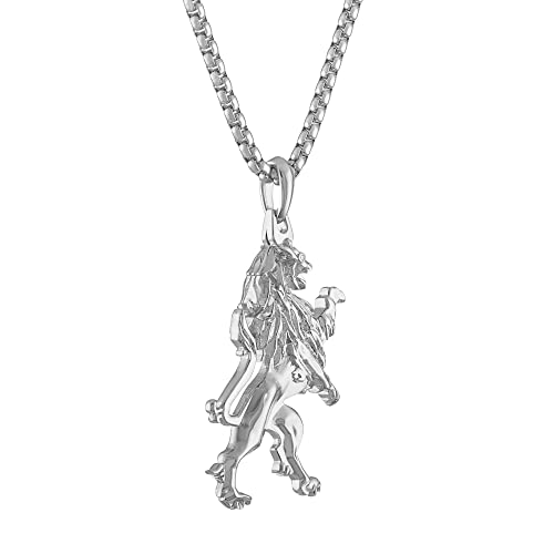 Bulova Men's Jewelry Crest of Bohemia Necklace in Rhodium Plated Stering Silver with Round Box Link Chain Style:BVP1015-WSNA2