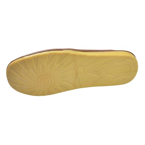 Image of Hwayslon Leather Slippers Men's Women's Leather Room Shoes Natural Cowhide Luxury Solid Color Unisex