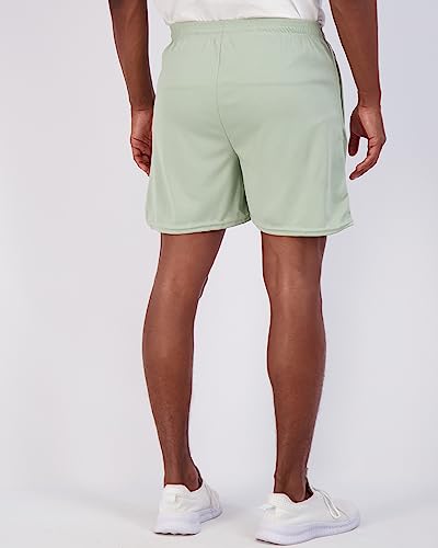 Image of Real Essentials 4 Pack: Men's 7 inch Athletic Running Quick Dry Mesh Shorts with Zipper Pockets (Available in Big & Tall)