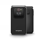 emporiaJOY 2G, Senioren-Handy mit 2G, Klapphandy ohne Vertrag, Mobiltelefon mit Notruftaste, 2,8-Zoll-Display, Schwarz