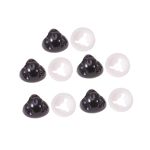 SEWACC 10 peças nariz de peluche acessórios bebé boneco acessórios bonecos plushies cãozinho urso de peluche animais de peluche esponjosos cães nariz de boneca nariz de brinquedo preto