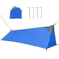 Tente De Randonnée Ultralégère 1 Place – Imperméable, Respirante Et Compacte (690g, Vert Kaki/jaune)