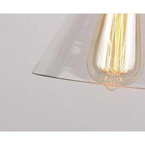 Vidrio transparente y hierro vintage para iluminación empotrada de techo E27 8