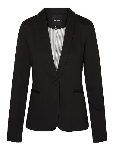 VERO MODA Damen Jersey Blazer VMHarukimo leichte Sotffjacke 10291043 Black 34