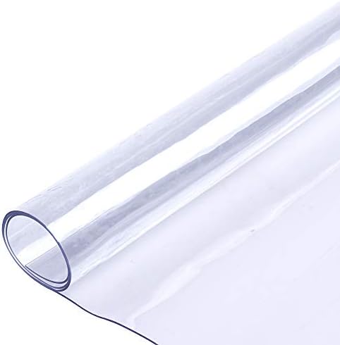 Vonsalor Soft Glass Table Cover for Rectangle Square Table PVC Transparent Waterproof Heat Cold Resistant 23"x51"(1.5mm)