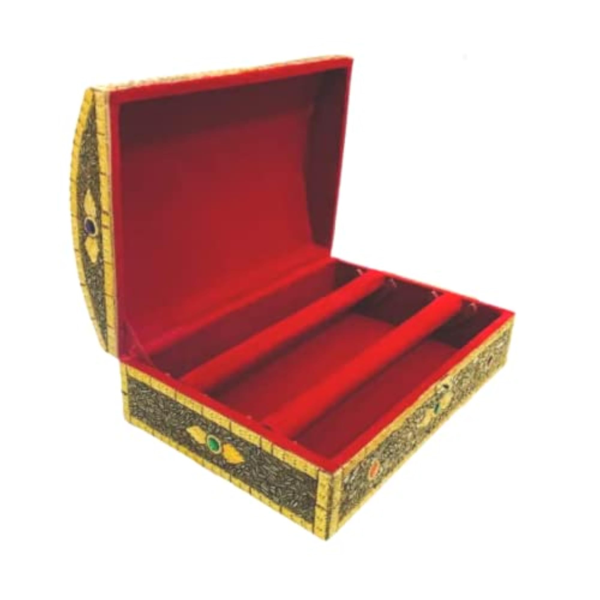 Handmade Wooden Double Rod Bangle Box for Women
