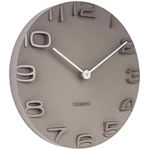 Karlsson KA5311GY Brown Chrome-Plated Clock