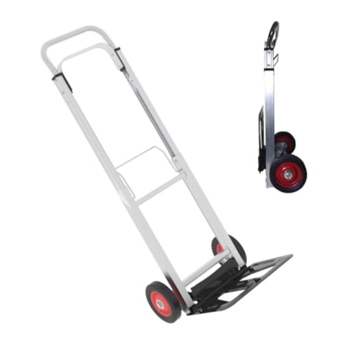 Carretilla de mano de aluminio con ruedas de goma miniatura 1