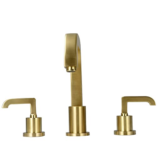 Robinet mitigeur trois trous eau chaude et froide à double support