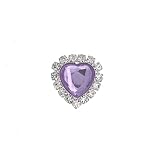 NK 20 stücke 15x16mm Hochzeit Rhinestone Silber Knopf dekorativ for Handwerk Schnapp in Kristall Mix Farbe Button Schmuck Acryl Dekoration Botones Y816 (Color : 1 Light Purple)