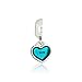 Pandora Sterling Silver Piece Of My Heart Two-Part Dangle Charm 791152EN08