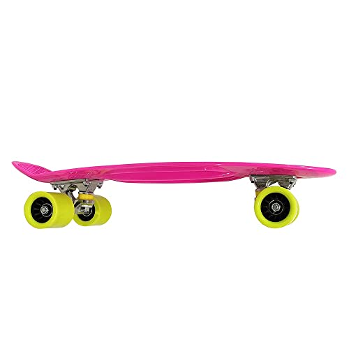 Skate Infantil Mini Cruiser Rosa 55,5cm até 50kg, DM Radical