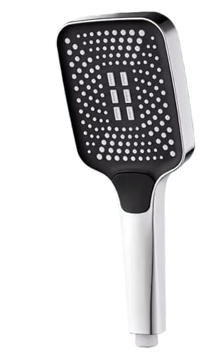 Universal Model Water Heater Showerhead Adjustable Shower Head 3 Mode Rainfall Shower Large Flow Showerhead High Pressure Water Saving Shower Mixer Bathroom Accessories(Silver 1PCS)