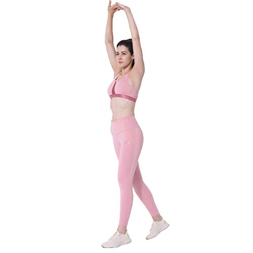 Image of Silvertraq Women's Slim Fit Polyester Blend Leggings (W101$P Light Pink XS)
